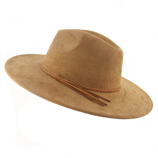 Nomad Suede Wide Brim Hat - Brown