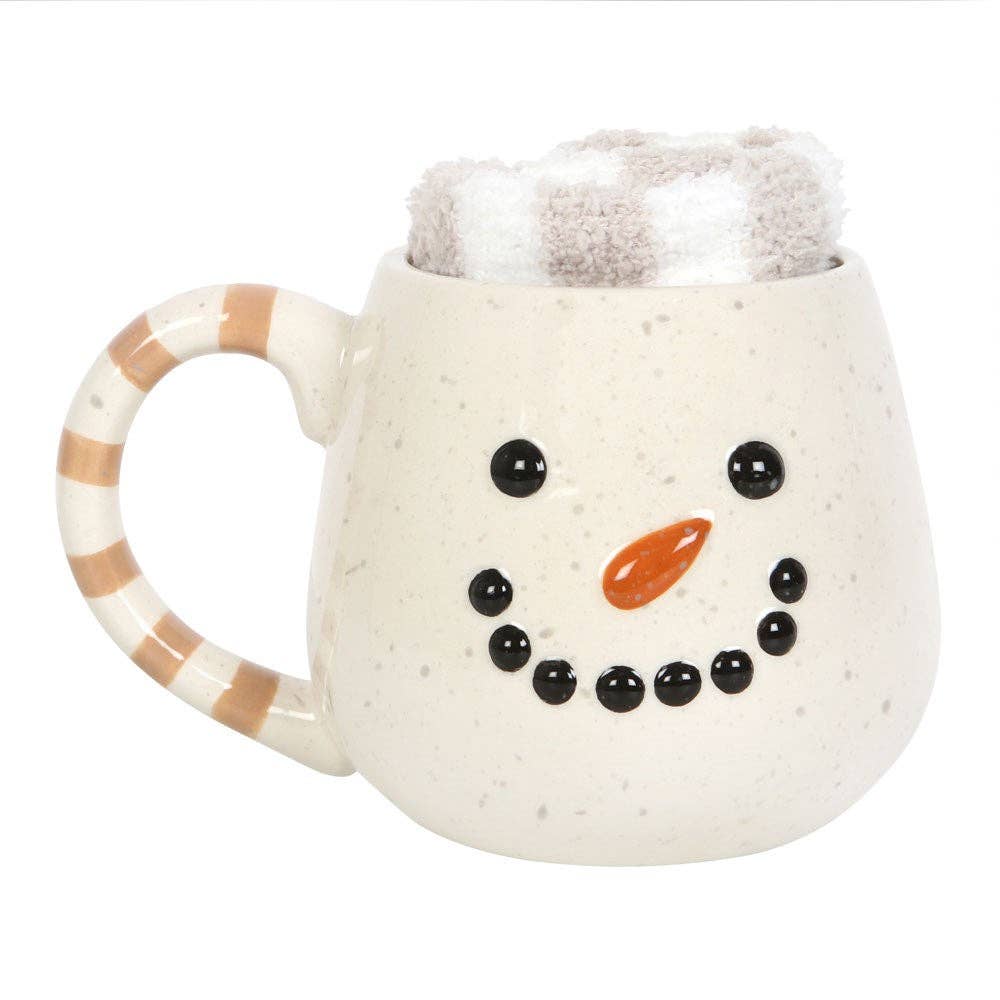 Snowman Christmas Mug and Socks Gift Set