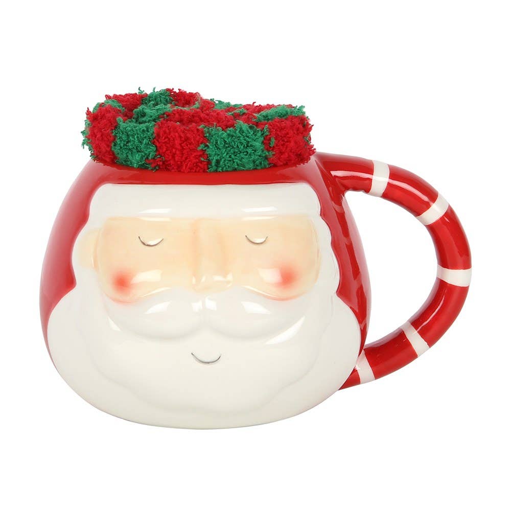 Christmas Santa Mug and Socks Gift Set