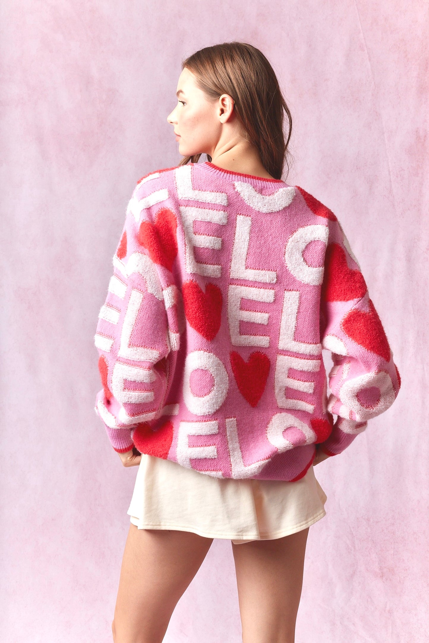 Valentine's Day Love Letter Heart Sweater