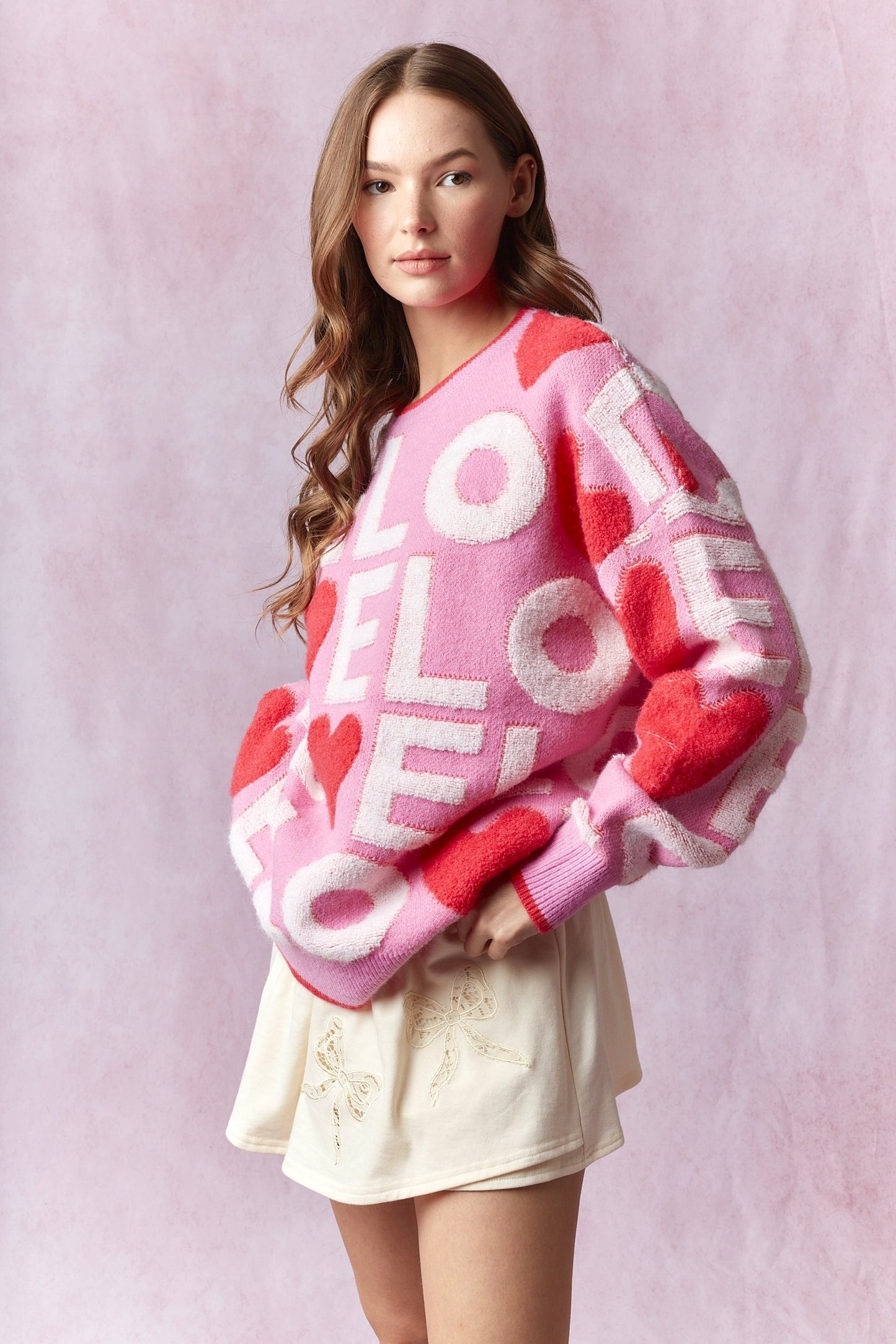 Valentine's Day Love Letter Heart Sweater