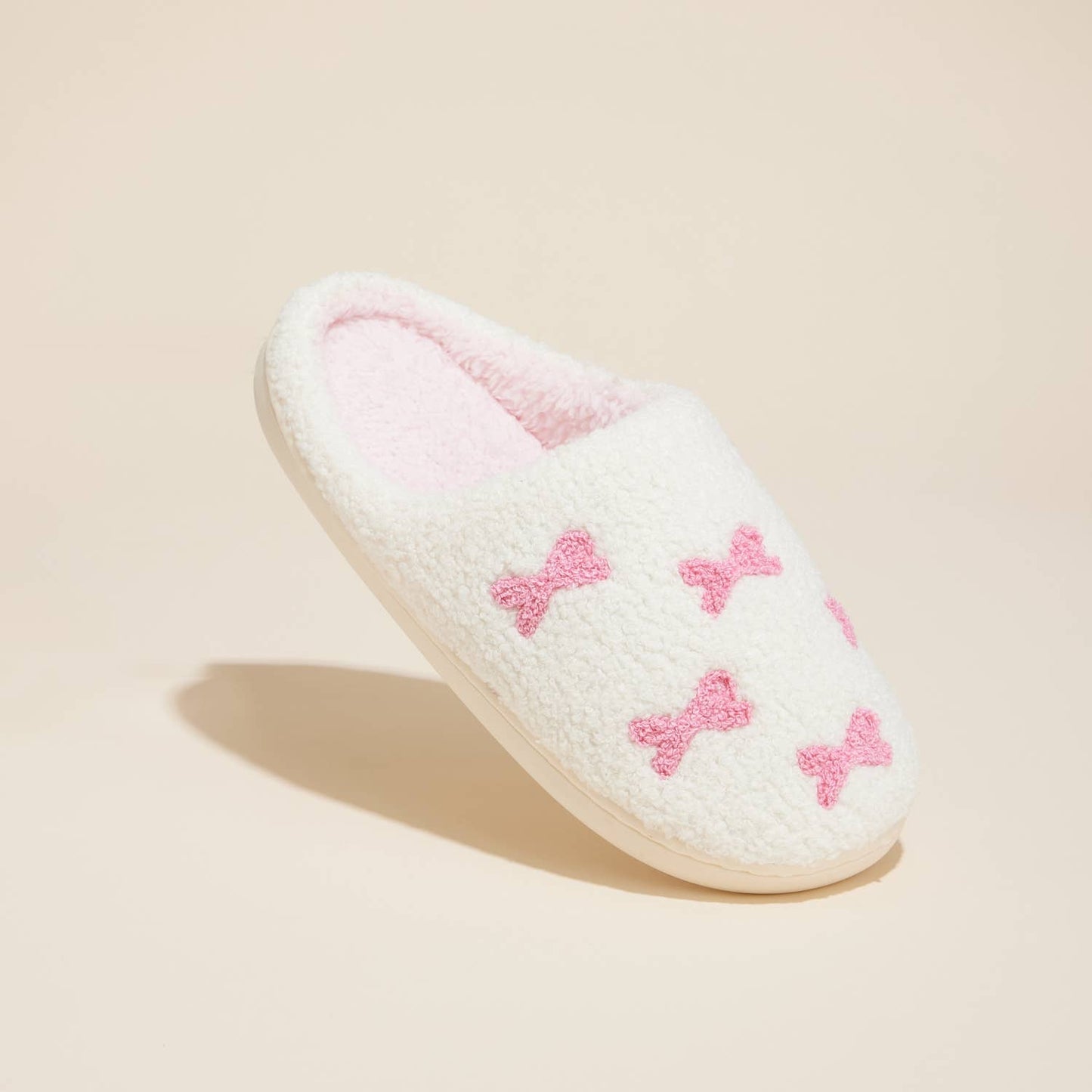 Pink Bow Slippers