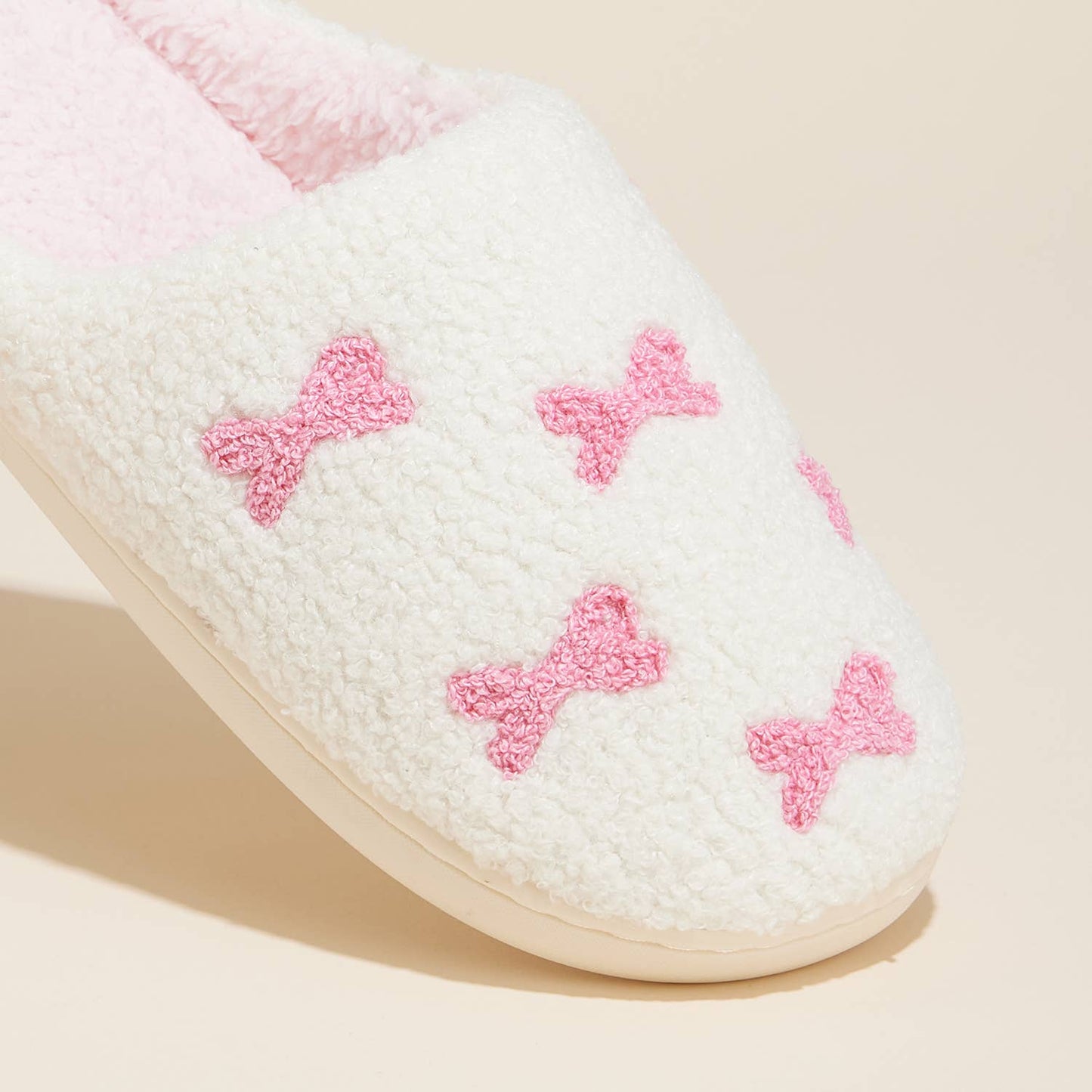 Pink Bow Slippers