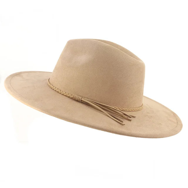 Nomad Suede Wide Brim Hat - Camel