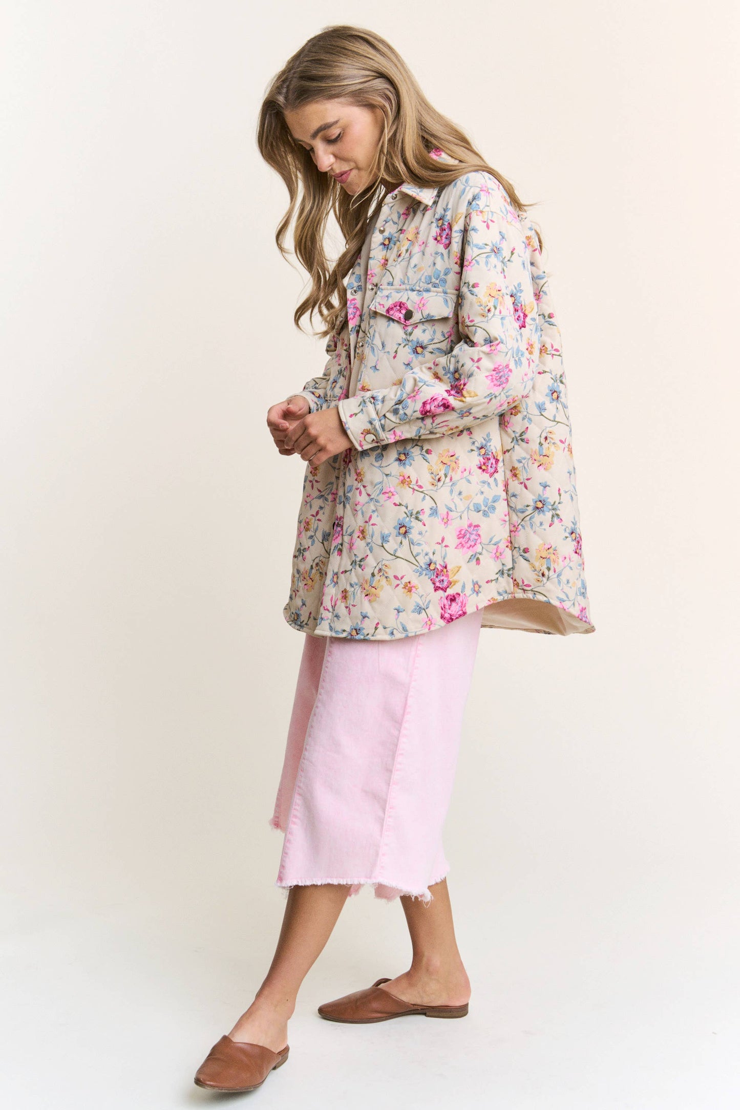 Floral Print Quilted Jacket