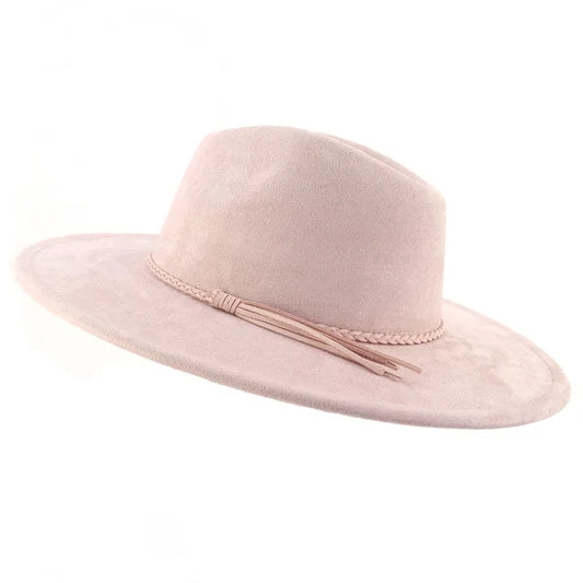 Nomad Suede Wide Brim Hat - Pink