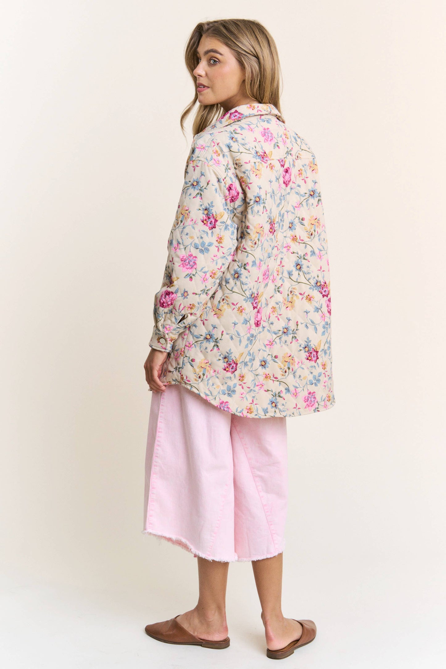 Floral Print Quilted Jacket