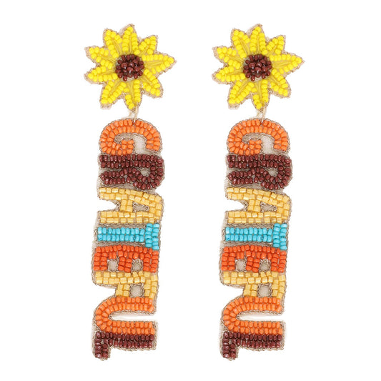 Grateful Thanksgiving Beaded Earrings