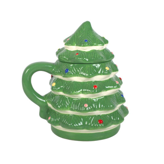 Christmas Tree Mug - Green Ceramic