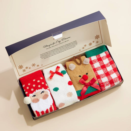 Fuzzy Christmas Socks Gift Set