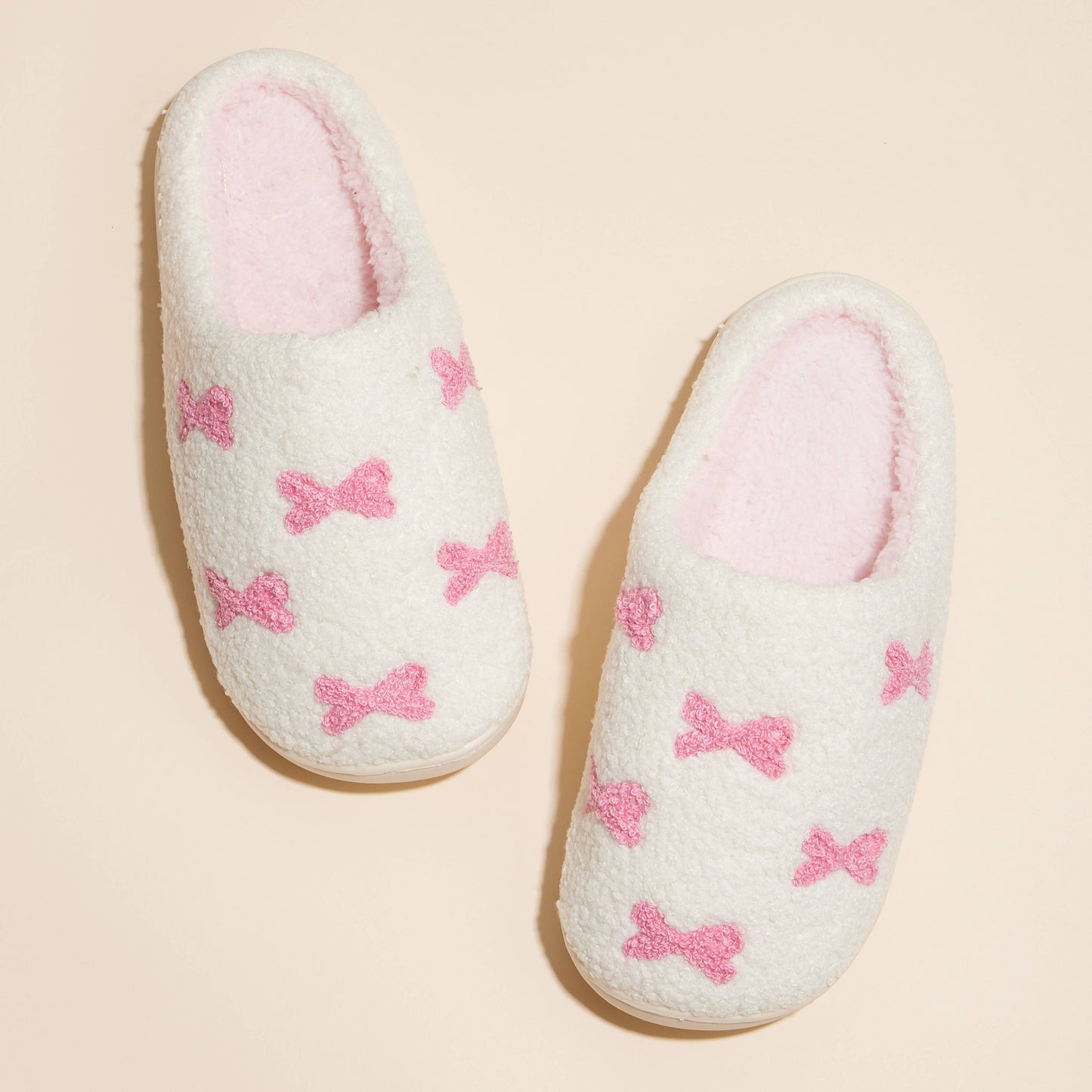 Pink Bow Slippers