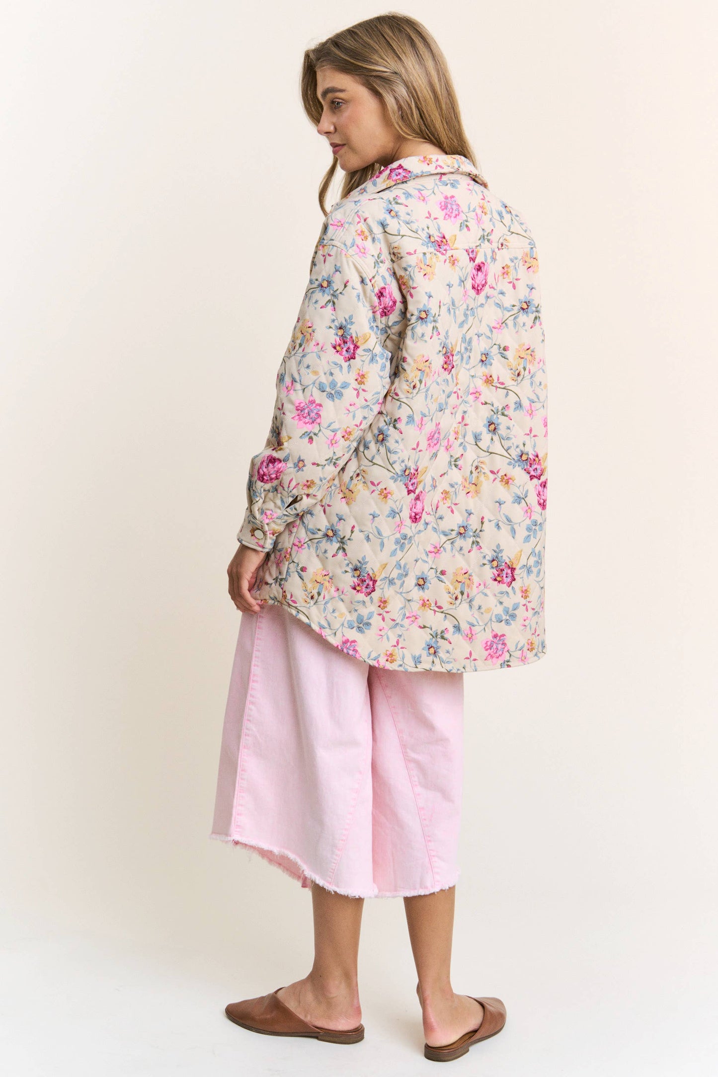 Floral Print Quilted Jacket