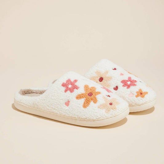 Flower Heart Slippers