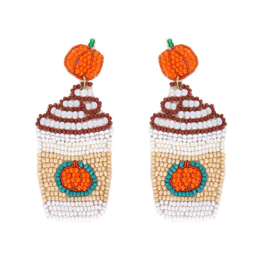 Fall Pumpkin Spice Latte Earrings