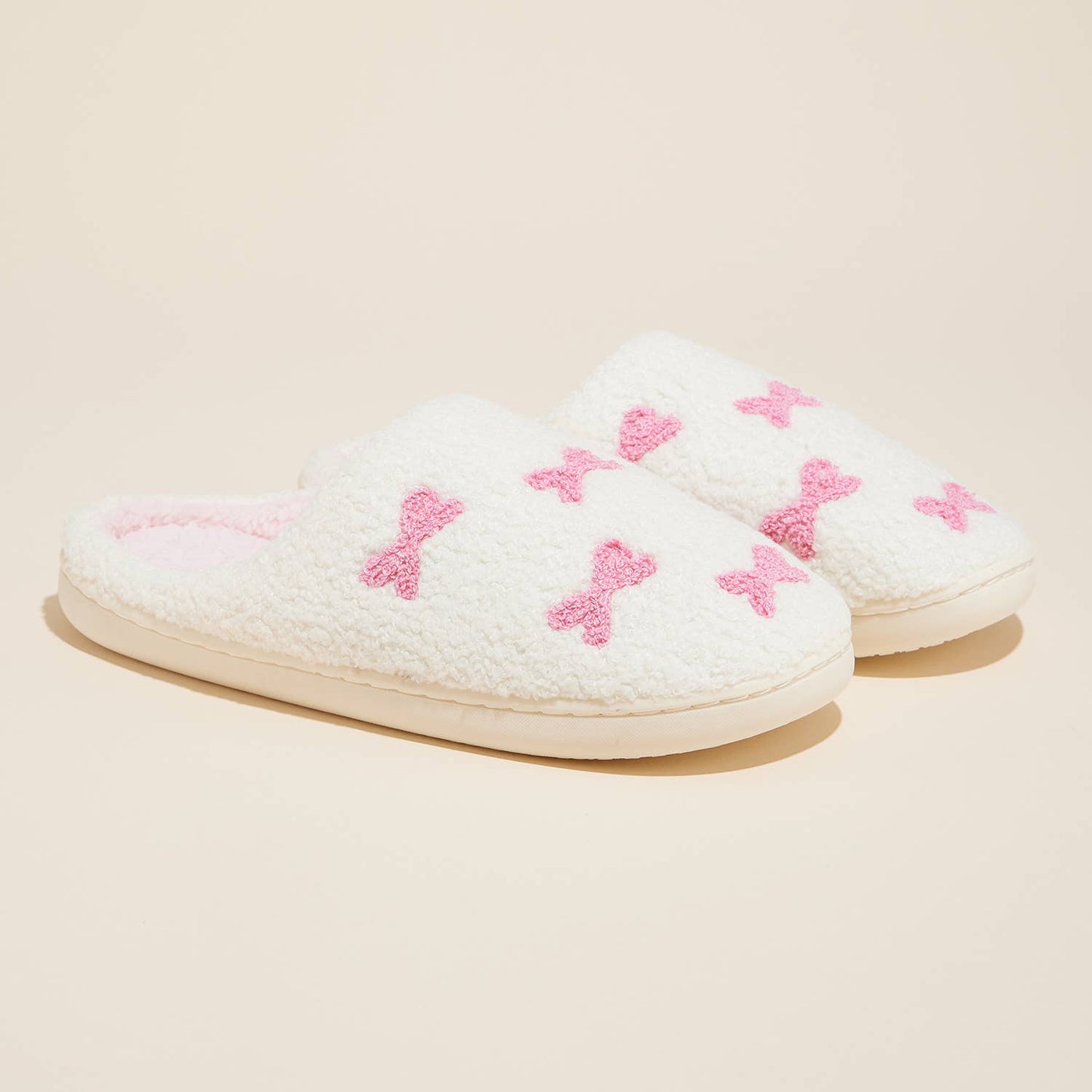 Pink Bow Slippers