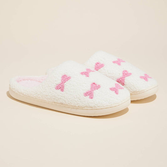 Pink Bow Slippers