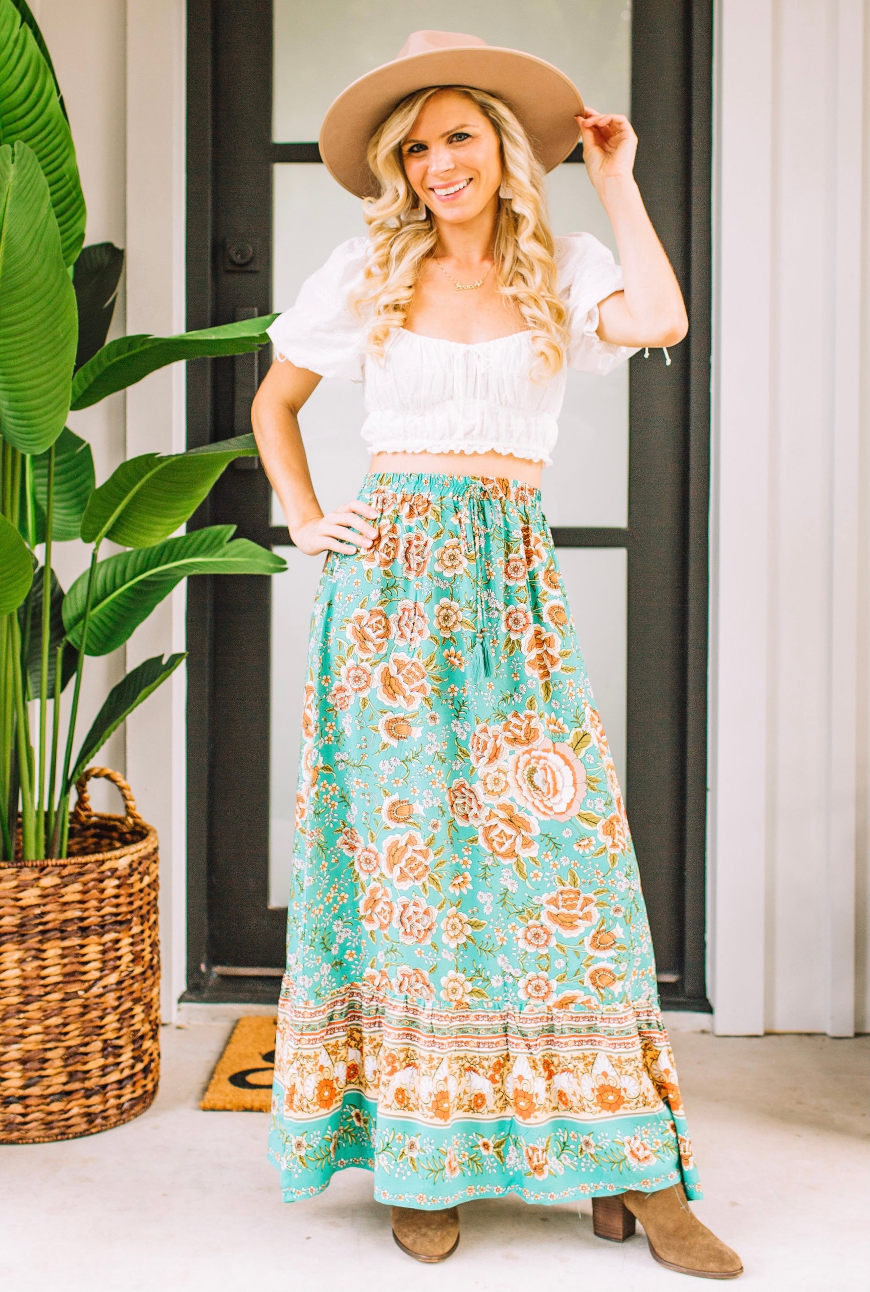 Turquoise skirt outlet outfits